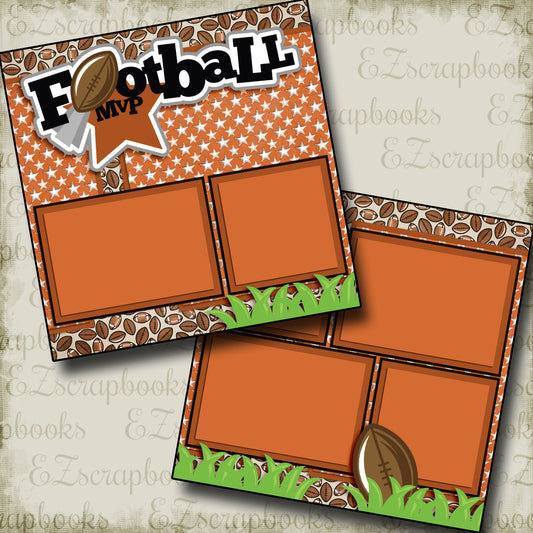 Football MVP Orange - 3254 - EZscrapbooks Scrapbook Layouts football, Sports