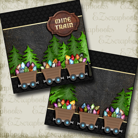 Mine Train NPM - 2916 - EZscrapbooks Scrapbook Layouts Disney
