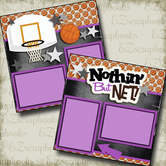 Nothin But Net Purple - 3276 - EZscrapbooks Scrapbook Layouts basketball, Sports