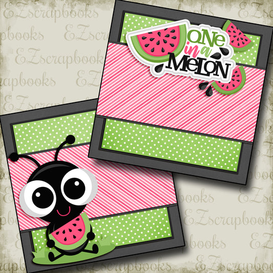One in a Melon NPM - 3213 - EZscrapbooks Scrapbook Layouts Foods, Summer, Swimming - Pool