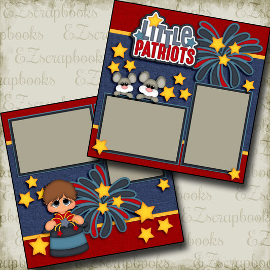 Little Patriots Boy - 2809 - EZscrapbooks Scrapbook Layouts July 4th - Patriotic