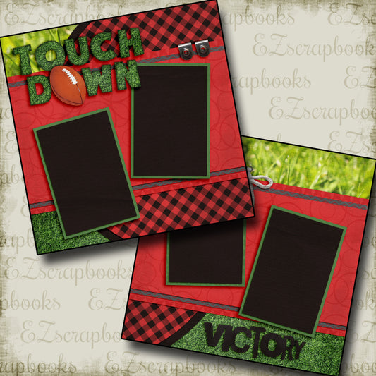 Touch Down Victory - 3166 - EZscrapbooks Scrapbook Layouts football, Sports