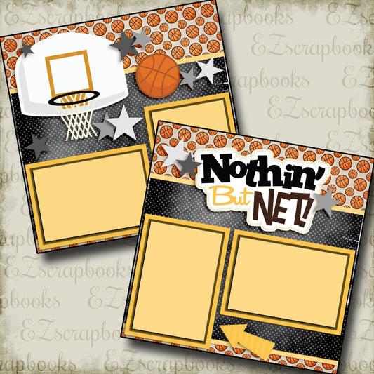 Nothin But Net Yellow - 3280 - EZscrapbooks Scrapbook Layouts basketball, Sports