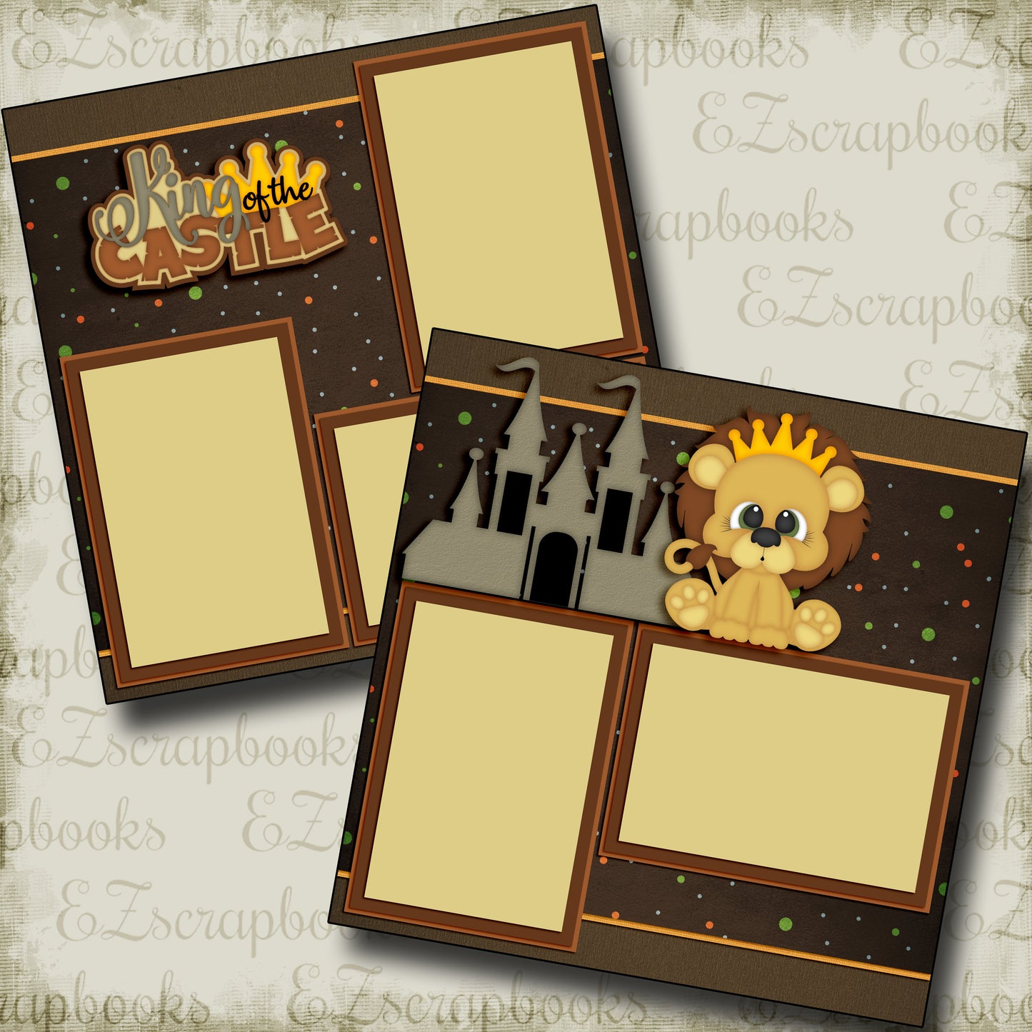King of the Castle - 3658 - EZscrapbooks Scrapbook Layouts Baby - Toddler, Family