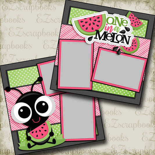 One in a Melon - 3212 - EZscrapbooks Scrapbook Layouts Foods, Summer, Swimming - Pool
