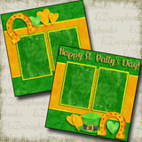 Lucky Horseshoes - 2781 - EZscrapbooks Scrapbook Layouts St Patrick's Day