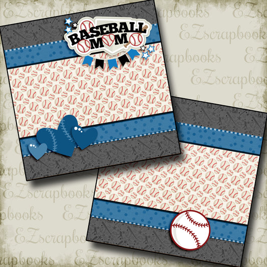 Baseball Mom Blue NPM - 3239 - EZscrapbooks Scrapbook Layouts baseball, Sports