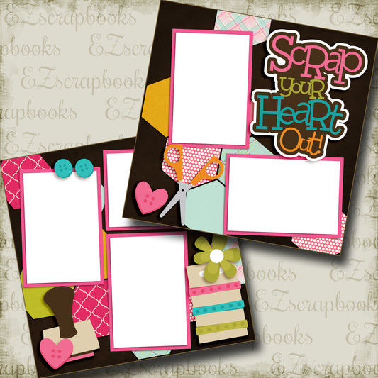 Scrap Your Heart Out - 3360 - EZscrapbooks Scrapbook Layouts Scrapbooking - Crafts