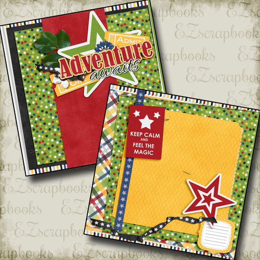 Adventure Awaits NPM - 3185 - EZscrapbooks Scrapbook Layouts Disney