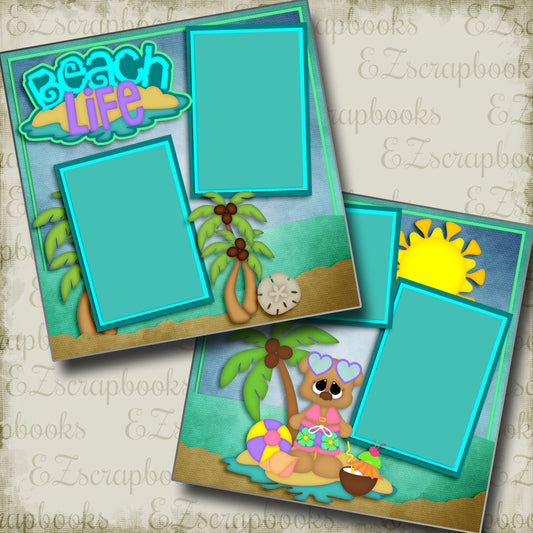 Beach Life Girl - 2990 - EZscrapbooks Scrapbook Layouts Beach - Tropical