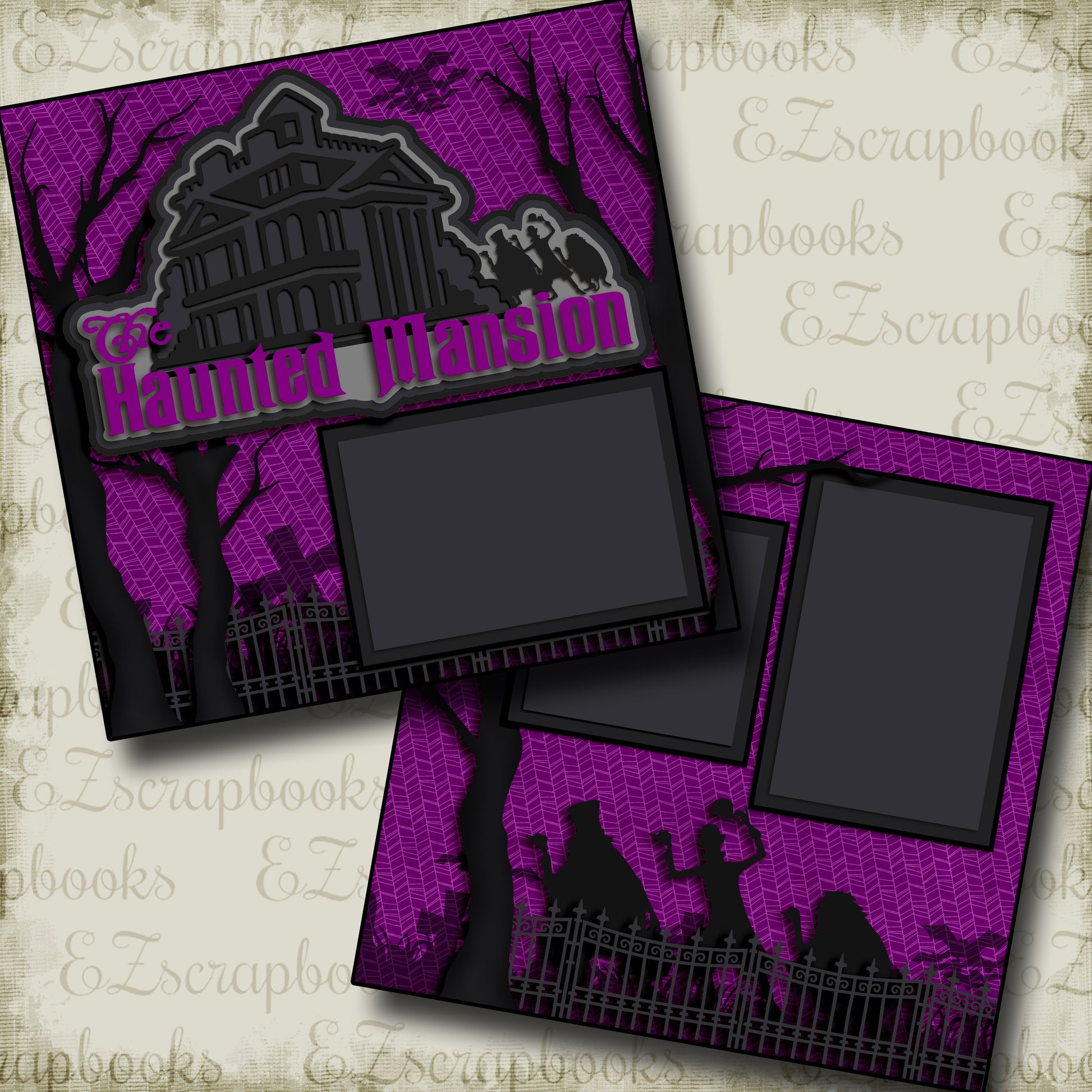 The Haunted Mansion - 3364 - EZscrapbooks Scrapbook Layouts Disney