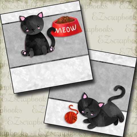 Black Kitty NPM - 2772 - EZscrapbooks Scrapbook Layouts Pets