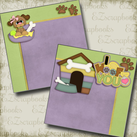 I Woof You NPM - 3117 - EZscrapbooks Scrapbook Layouts dogs, Pets