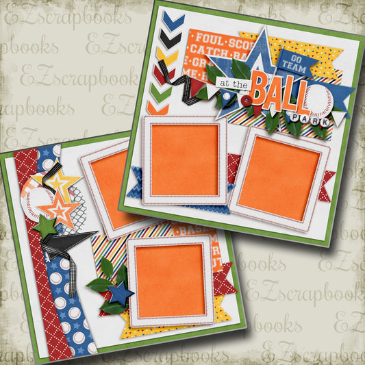 At the Ball Park - 3160 - EZscrapbooks Scrapbook Layouts baseball, Sports