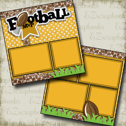 Football MVP Yellow - 3260 - EZscrapbooks Scrapbook Layouts football, Sports