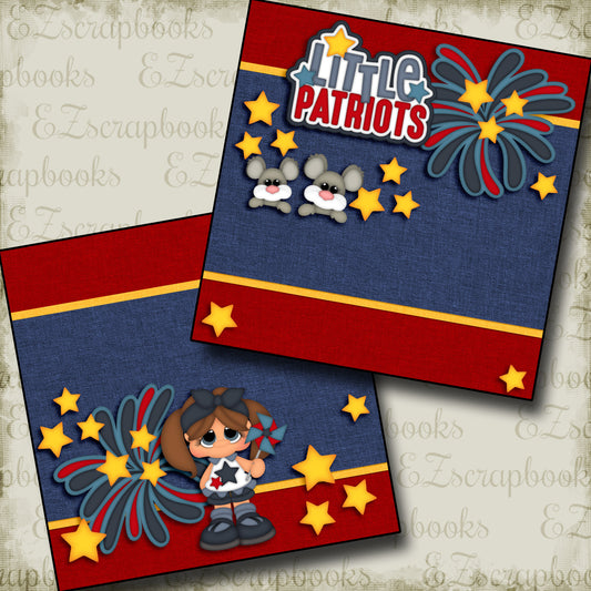 Little Patriots Girl NPM - 2812 - EZscrapbooks Scrapbook Layouts July 4th - Patriotic