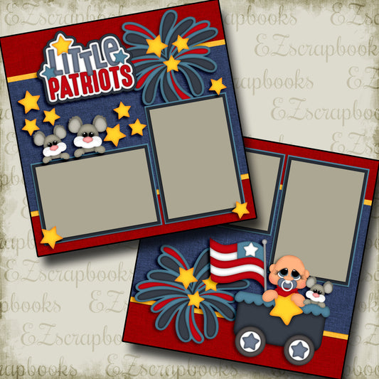 Little Patriots Baby Boy - 2805 - EZscrapbooks Scrapbook Layouts Baby - Toddler, July 4th - Patriotic