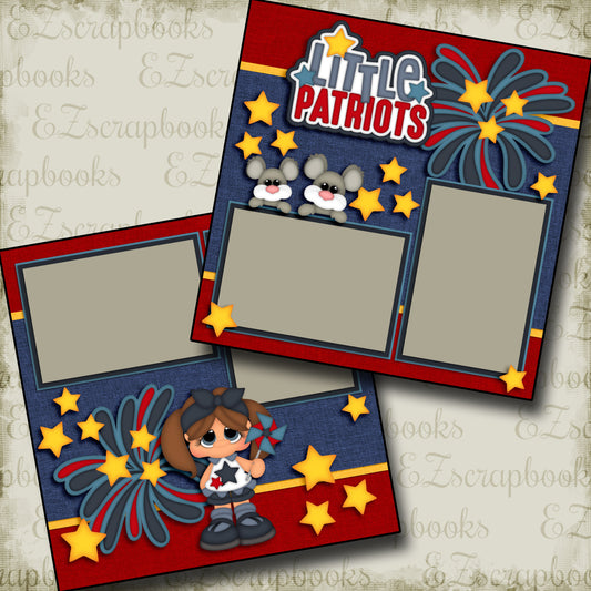 Little Patriots Girl - 2811 - EZscrapbooks Scrapbook Layouts July 4th - Patriotic