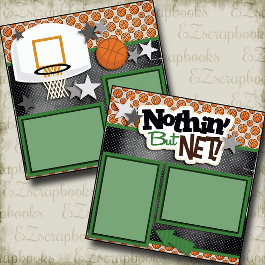 Nothin But Net Green - 3274 - EZscrapbooks Scrapbook Layouts basketball, Sports