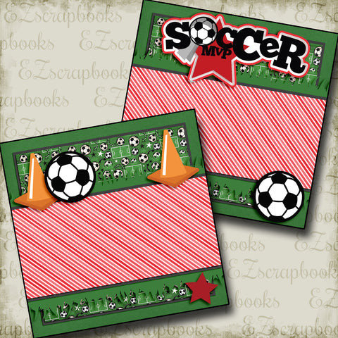 Soccer MVP Red NPM - 3319 - EZscrapbooks Scrapbook Layouts soccer, Sports