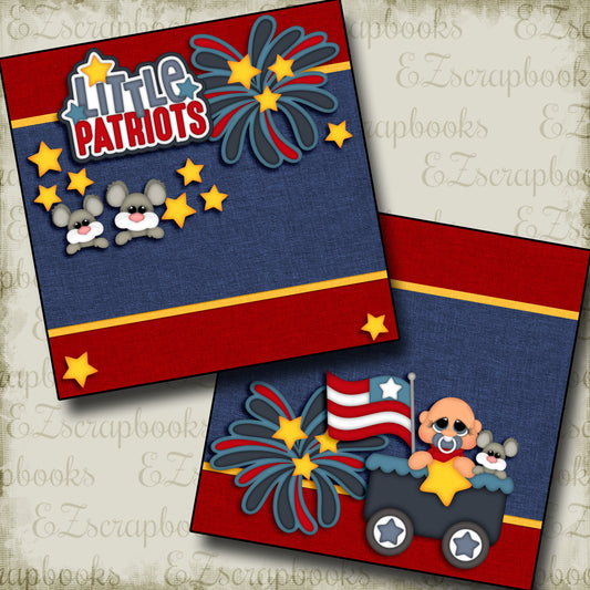 Little Patriots Baby Boy NPM - 2806 - EZscrapbooks Scrapbook Layouts Baby - Toddler, July 4th - Patriotic