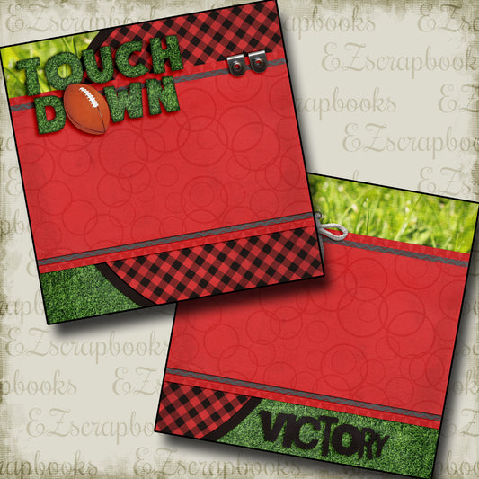 Touch Down Victory NPM - 3167 - EZscrapbooks Scrapbook Layouts football, Sports