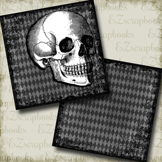 The Skull NPM - 3347 - EZscrapbooks Scrapbook Layouts Halloween
