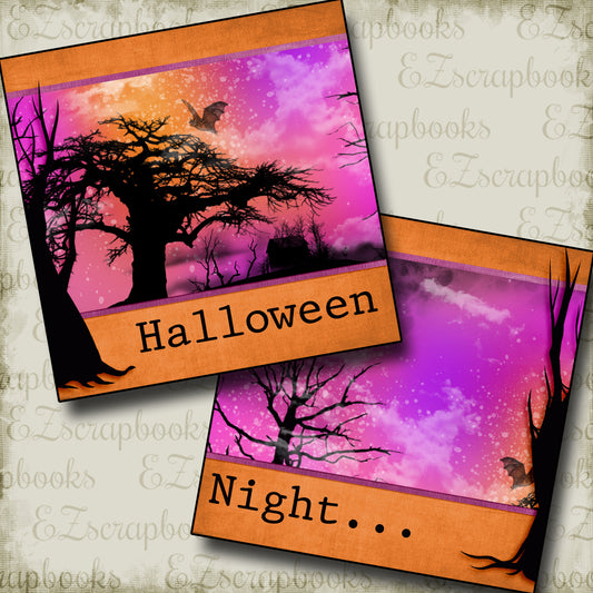 Halloween Night NPM - 3349 - EZscrapbooks Scrapbook Layouts Halloween