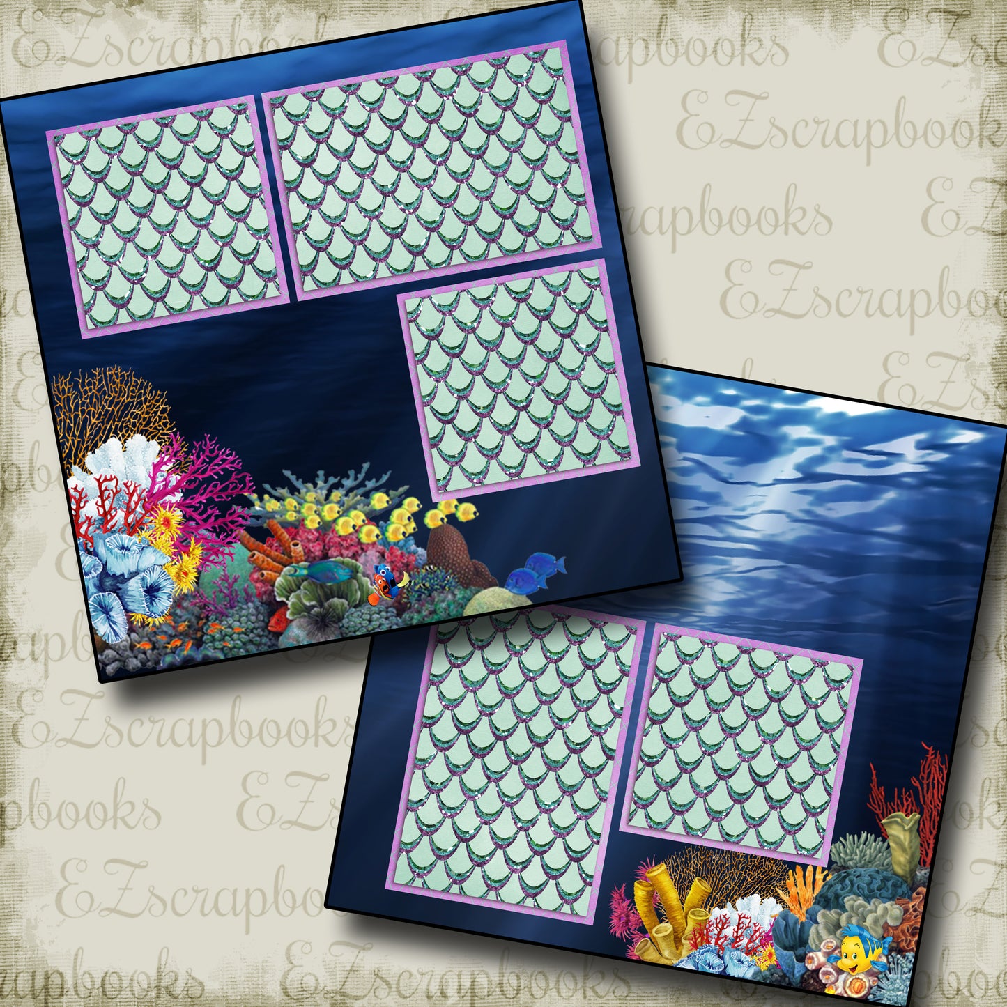 Sea Witch Inspired - 2878 - EZscrapbooks Scrapbook Layouts Disney