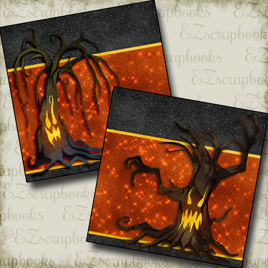 Spooky Trees NPM - 3357 - EZscrapbooks Scrapbook Layouts Halloween