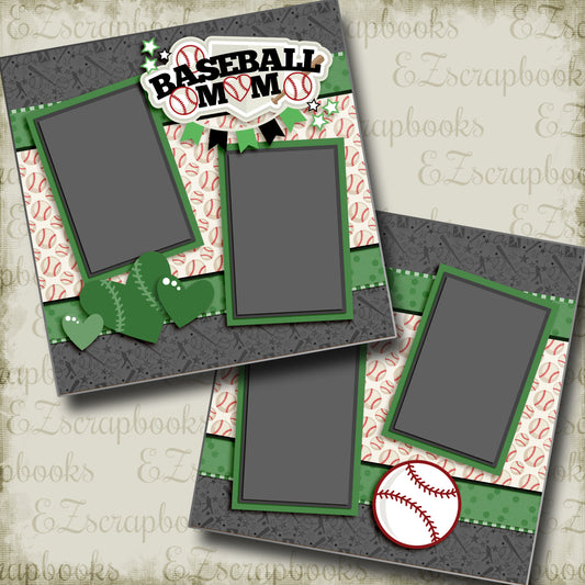 Baseball Mom Green - 3240 - EZscrapbooks Scrapbook Layouts baseball, Sports
