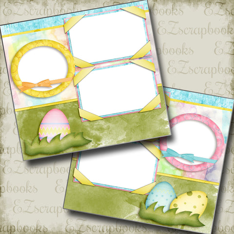 Easter Eggs - 2847 - EZscrapbooks Scrapbook Layouts Spring - Easter