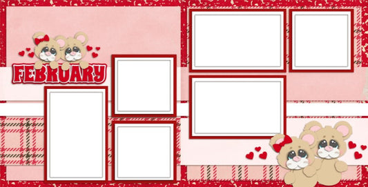 February - Digital Scrapbook Pages - INSTANT DOWNLOAD - EZscrapbooks Scrapbook Layouts Love - Valentine, Months of the Year