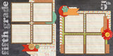 School Days K-8 Set of 9 Double Page Layouts - EZscrapbooks Scrapbook Layouts Kids, School