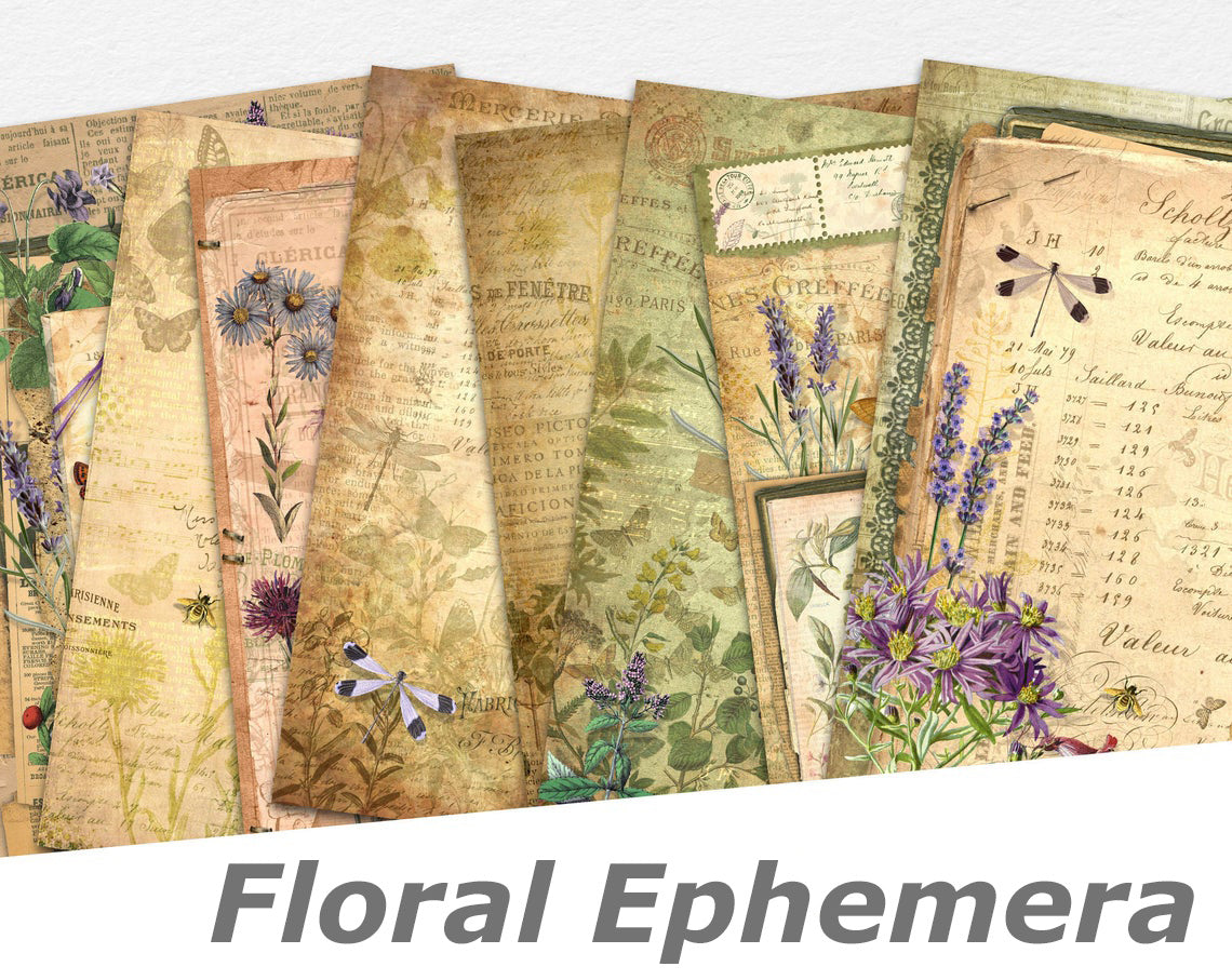 Floral Ephemera Paper Pack - 7470