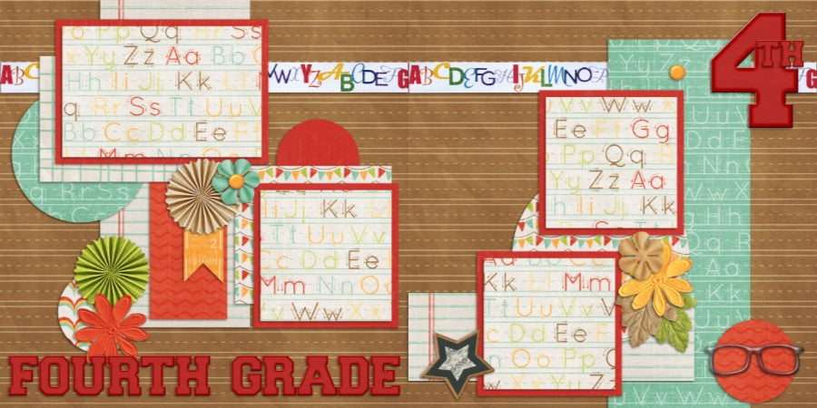 Fourth Grade - 840 - EZscrapbooks Scrapbook Layouts School