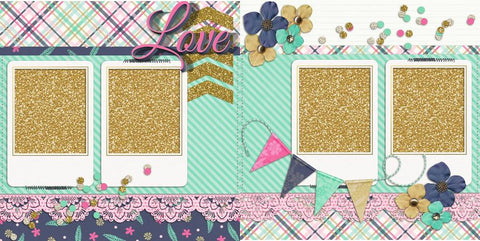Glitter Girl - 249 - EZscrapbooks Scrapbook Layouts Baby - Toddler, Girls