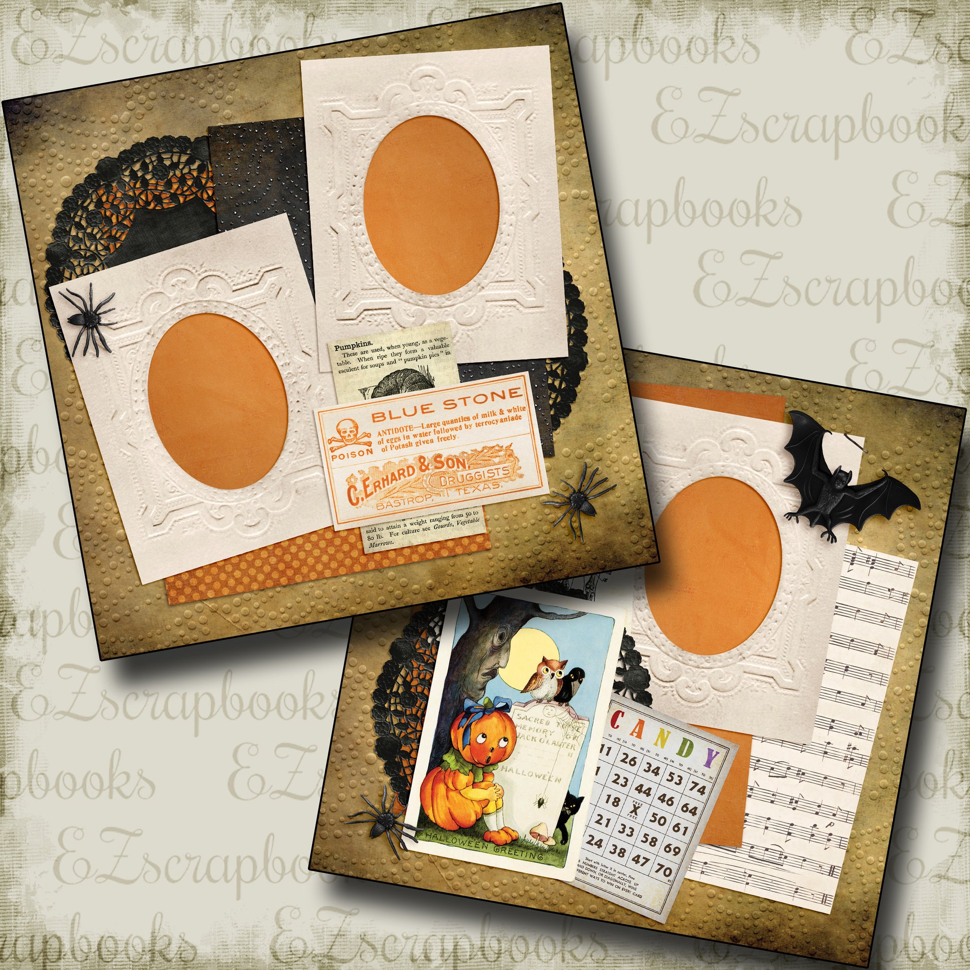 It's Halloween - 4974 - EZscrapbooks Scrapbook Layouts Halloween