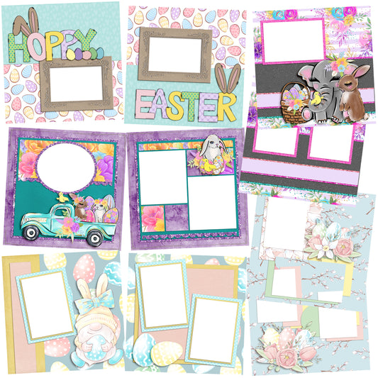 Copy of Easter Cuties EZ Quick Pages -  Digital Bundle - 10 Digital Scrapbook Pages - INSTANT DOWNLOAD