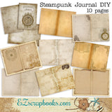 Steampunk Journal DIY Kit - 7013 - EZscrapbooks Scrapbook Layouts Journals