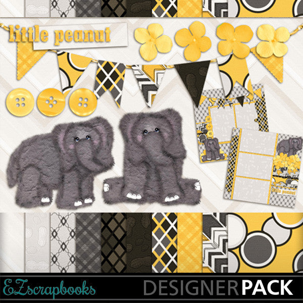 Little Peanut Digital Kit - INSTANT DOWNLOAD - EZscrapbooks Scrapbook Layouts Baby - Toddler, Kits