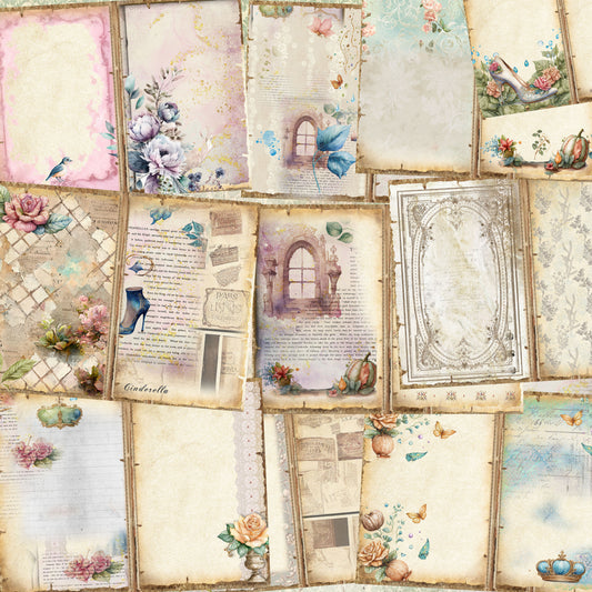 Shabby Princess in Blue Blank Pages - 23-7157