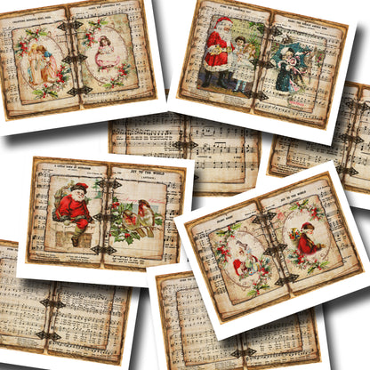 Retro Christmas Music Journal Pages - 7959