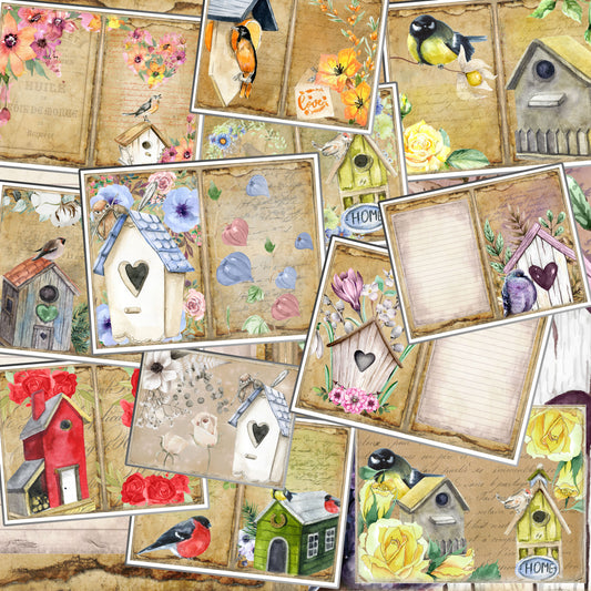 Bird Houses Journal Pages - 7990