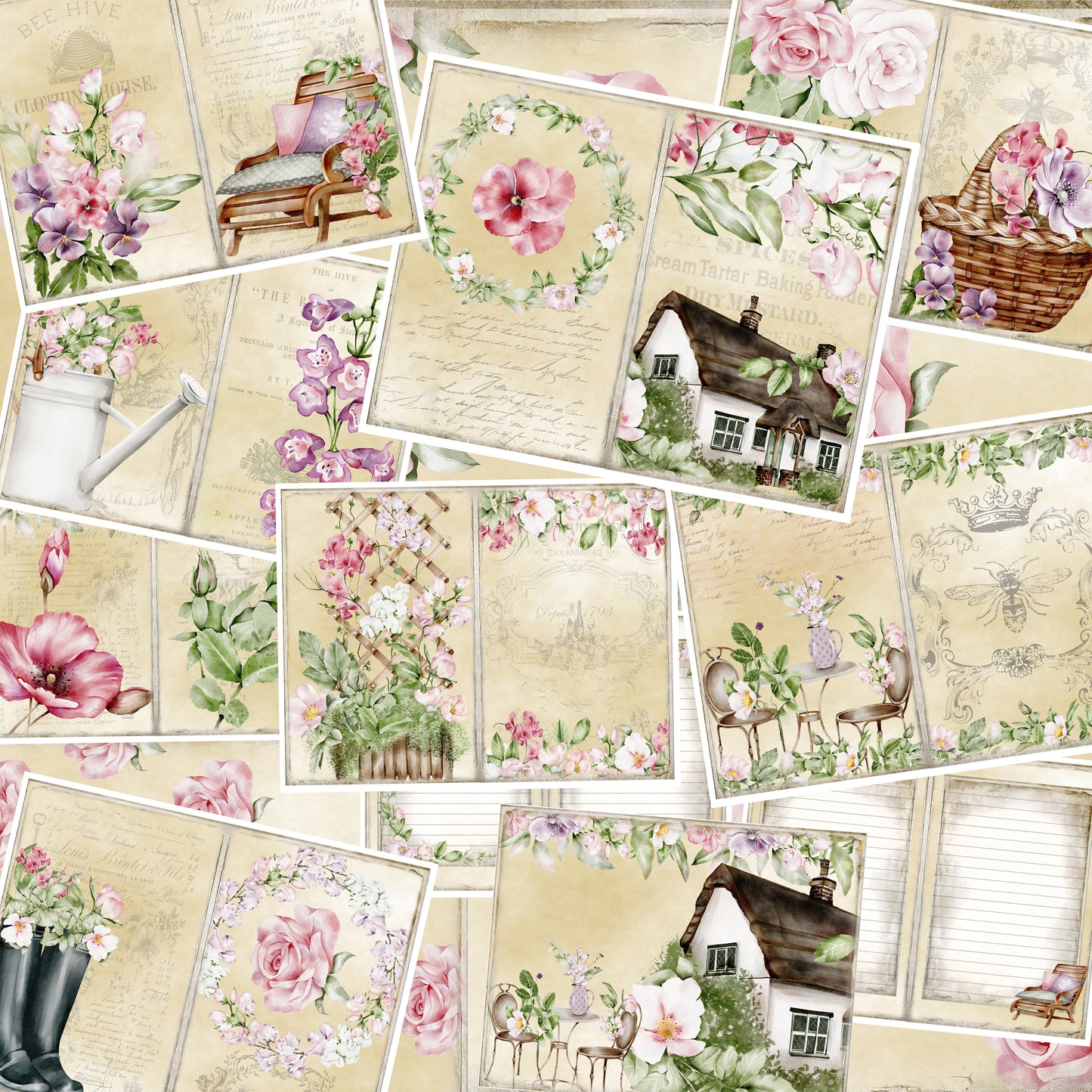 English Garden Journal Pages - 23-7019