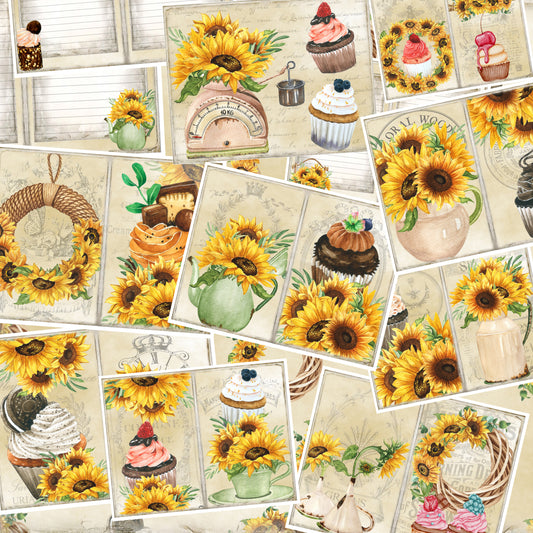 Cupcakes & Sunflowers Journal Pages - 23-7011