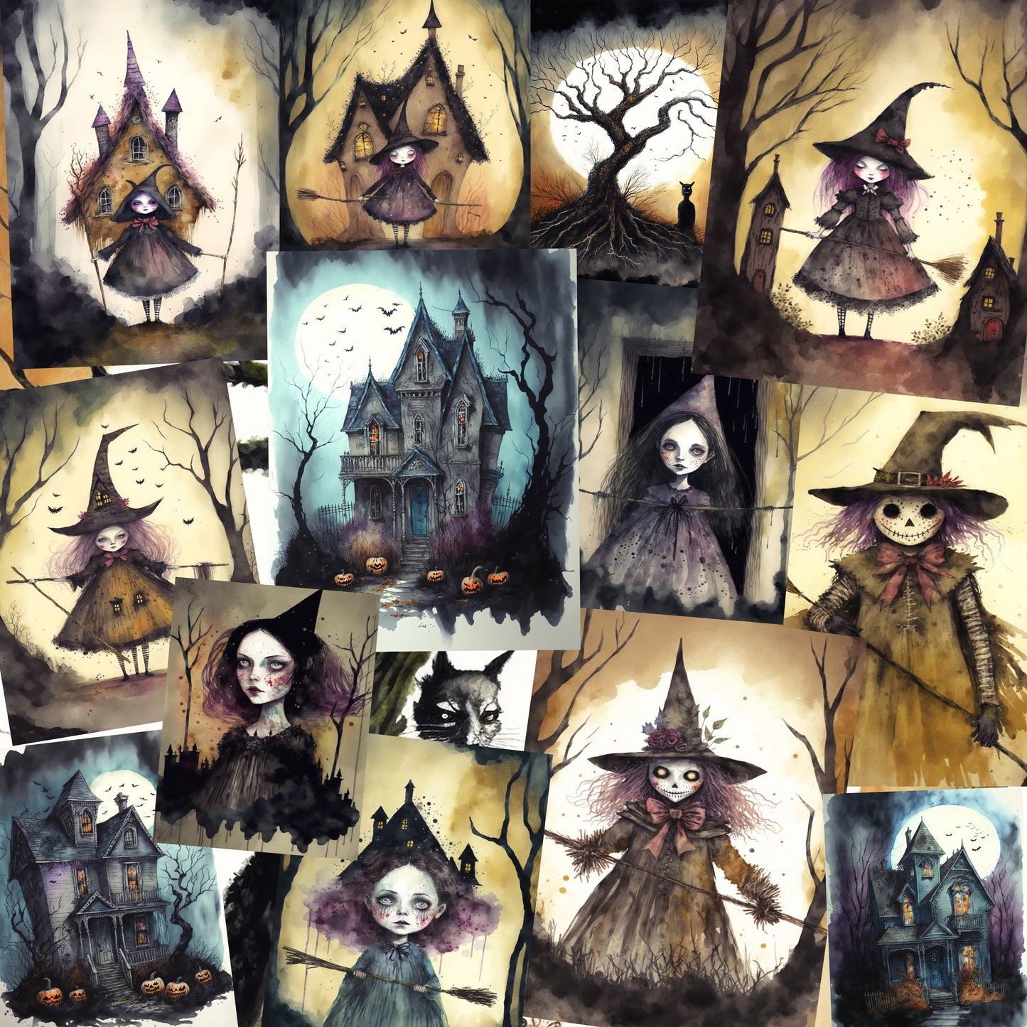 Spooky Watercolors Paper Pack - 23-7130
