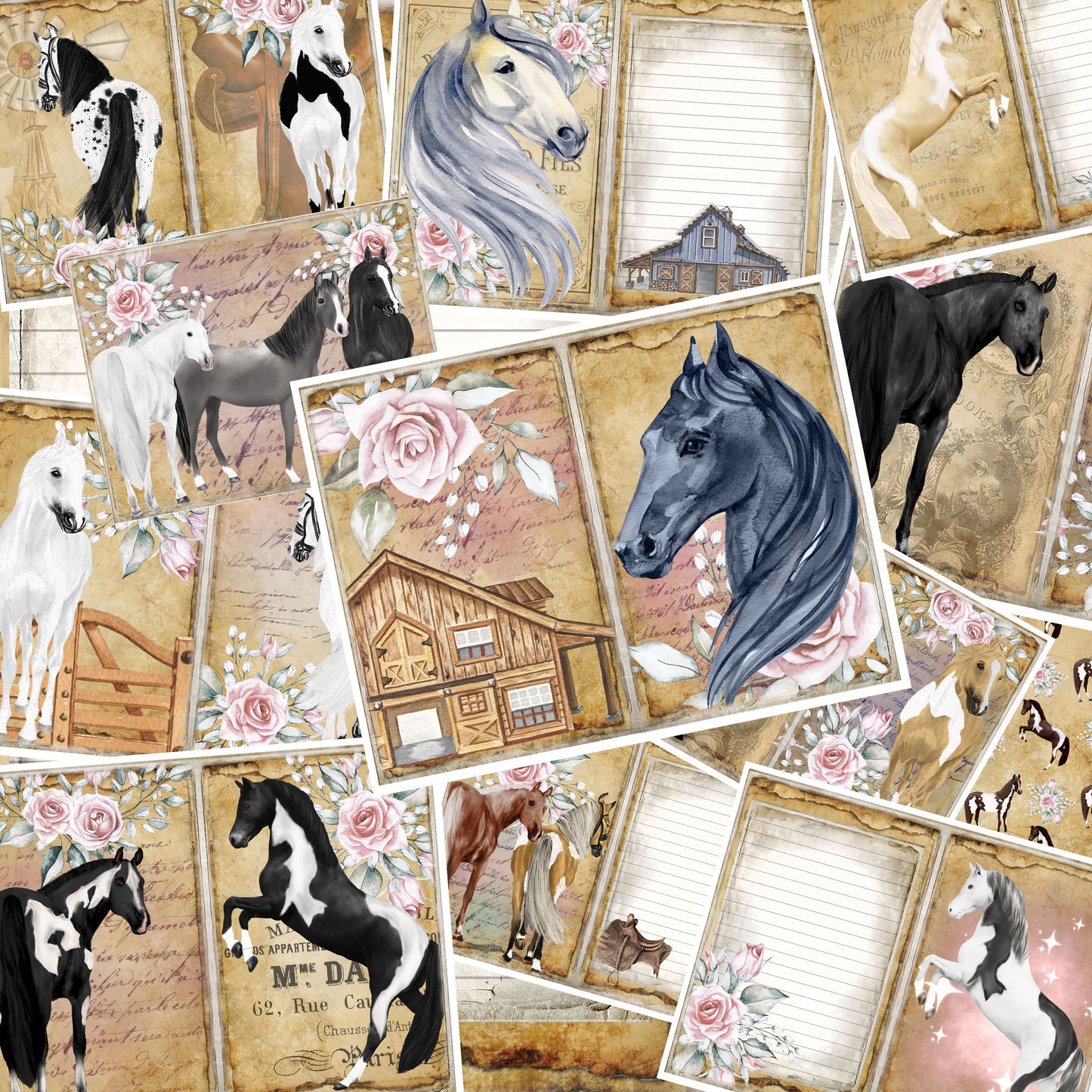 Horse Journal Pages - 23-7053