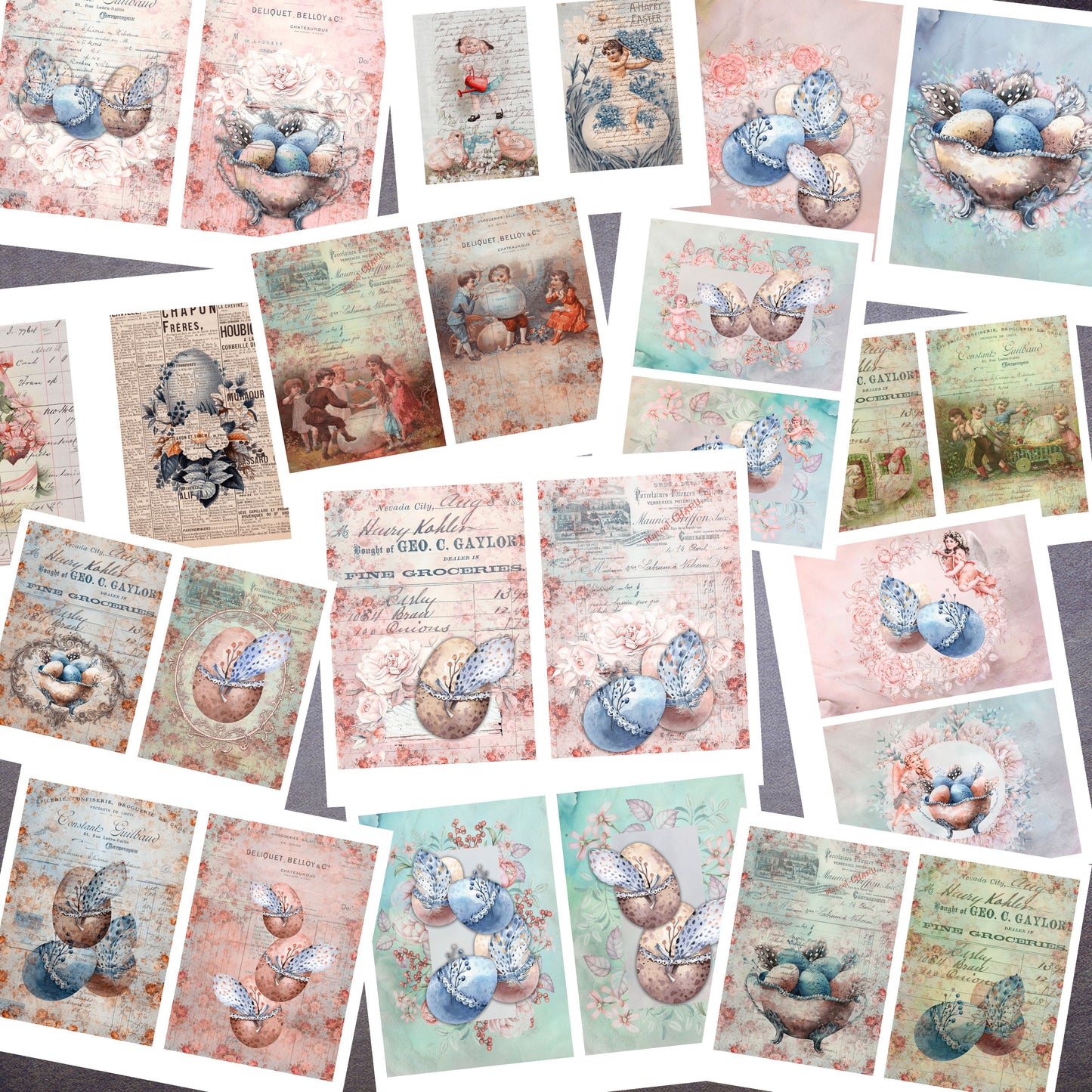 Shabby Vintage Small Easter Papers - 23-7176
