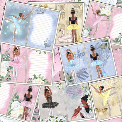 Ballerina Girl African American Journal Pages - 7984